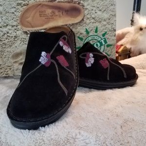 Black Suede Clogs